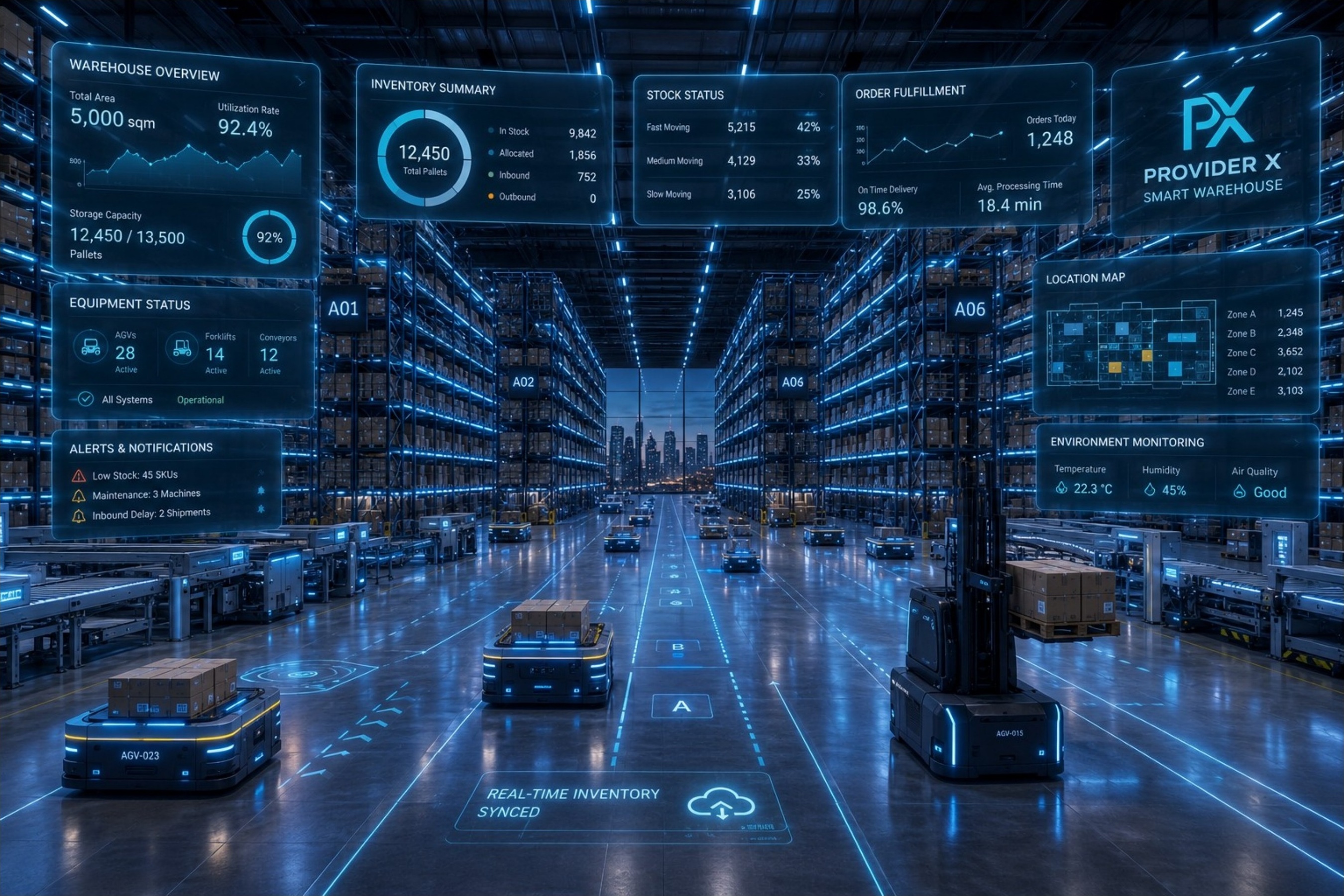 5,000 m² Smart Warehouse Layout & Barcode Operations